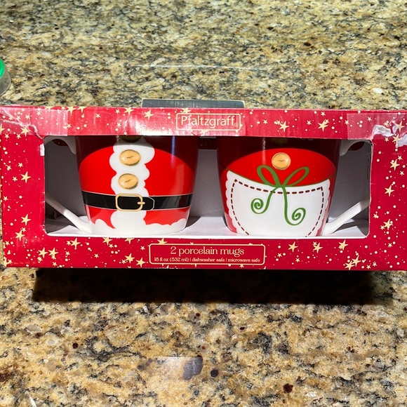 Pfaltzgraff Mr/Mrs Santa Clause Mug Set NIB - Picture 7 of 7